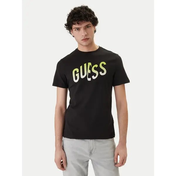 Guess Guess T-shirt F6GI02 J1314 Crna Slim Fit