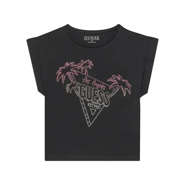 Guess Guess T-shirt J5GI32 K8HM4 Crna Regular Fit