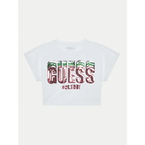 Guess Guess T-shirt J5RI10 K8HM4 Bijela Regular Fit