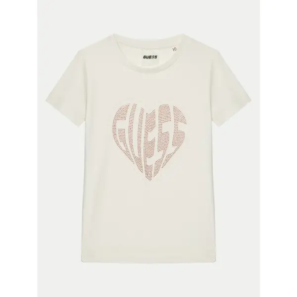 Guess Guess T-shirt J5RI46 J1314 Écru Regular Fit