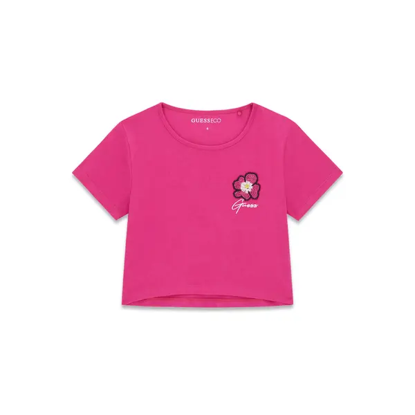Guess Guess T-shirt J6GI10 K6YW4 Tamno roza Relaxed Fit