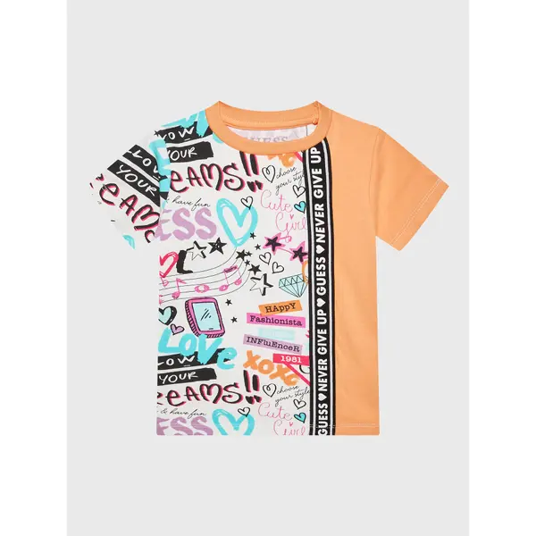 Guess Guess T-shirt K3RI24 K6YW3 Narančasta Regular Fit