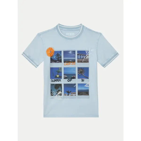 Guess Guess T-shirt L5GI11 K8HM4 Svijetloplava Regular Fit