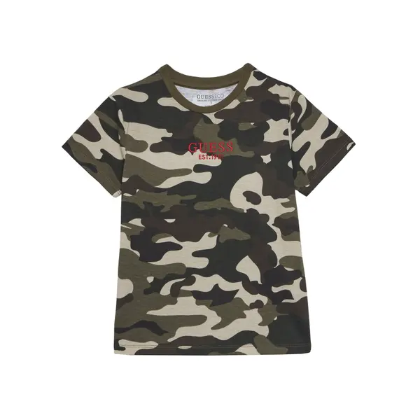 Guess Guess T-shirt L5YI19 K8HM4 Kaki Regular Fit