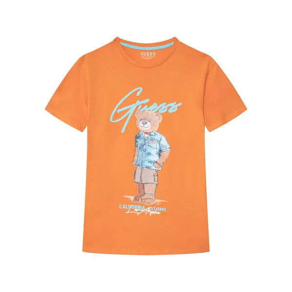 Guess Guess T-shirt L6GI09 K8HM4 Narančasta Regular Fit
