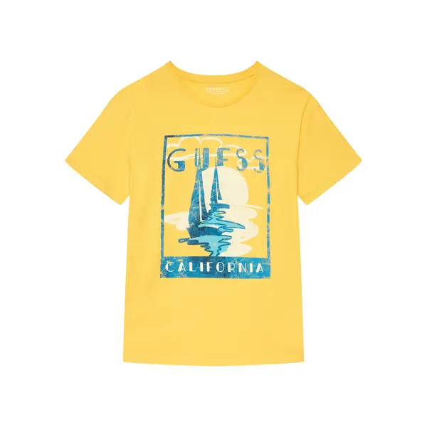 Guess Guess T-shirt L6GI10 K8HM4 Žuta Regular Fit