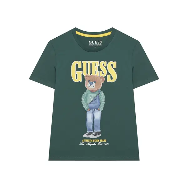 Guess Guess T-shirt L6RI11 K8HM4 Zelena Regular Fit