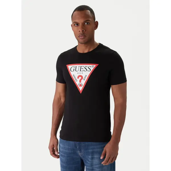 Guess Guess T-shirt M2YI71 I3Z14 Crna Slim Fit