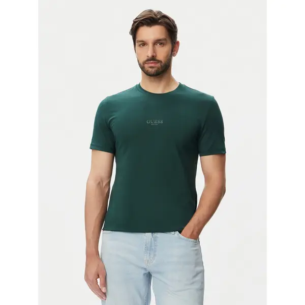 Guess Guess T-shirt M2YI72 I3Z14 Tamno zelena Slim Fit