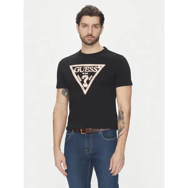 Guess Guess T-shirt M5GI06I3Z14 Crna Regular Fit
