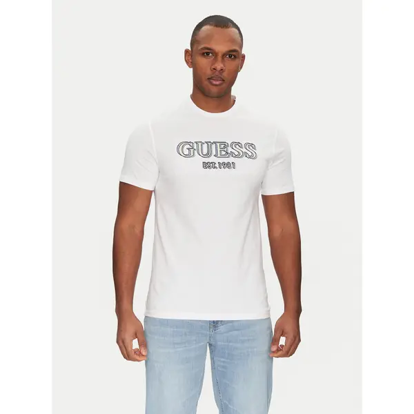 Guess Guess T-shirt M5GI07 I3Z14 Bijela Slim Fit