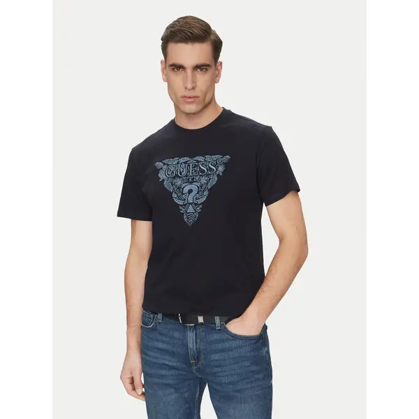 Guess Guess T-shirt M5GI16 K8FQ4 Tamnoplava Regular Fit