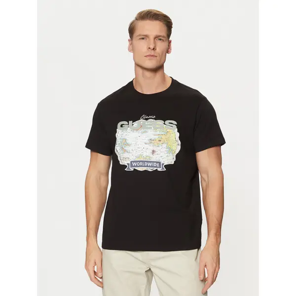 Guess Guess T-shirt M5RI10 I3Z14 Crna Regular Fit