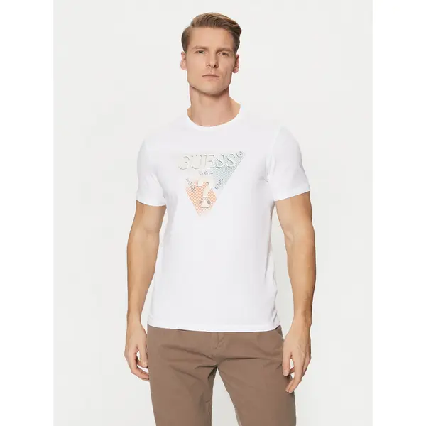 Guess Guess T-shirt M5RI14 J1314 Bijela Slim Fit