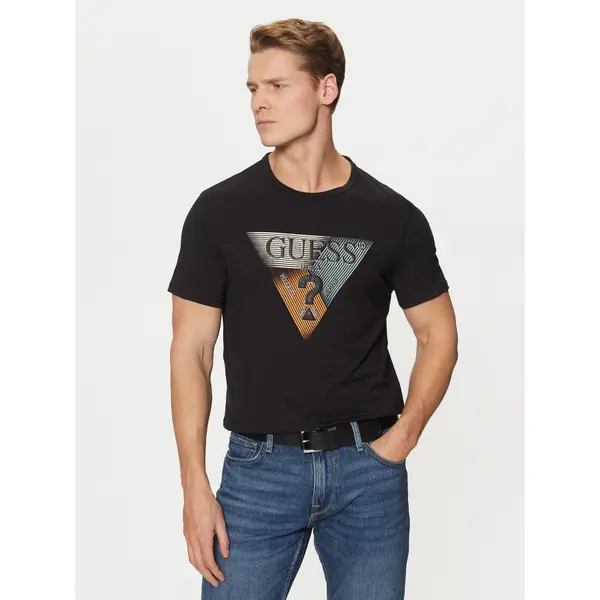 Guess Guess T-shirt M5RI14 J1314 Crna Slim Fit