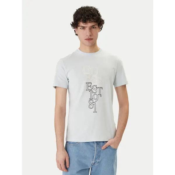 Guess Guess T-shirt M6GI10 K2991 Svijetloplava Slim Fit