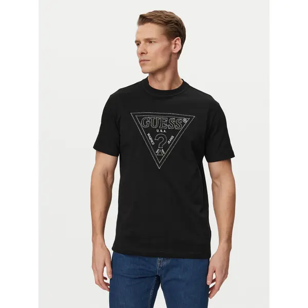 Guess Guess T-shirt M6GI15 K3008 Crna Regular Fit