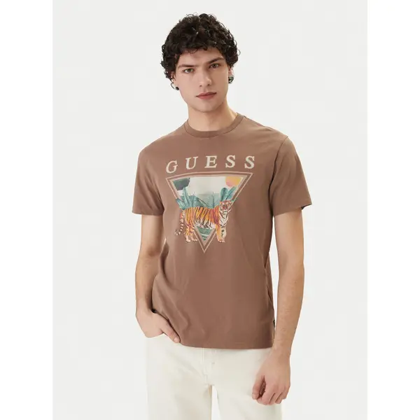 Guess Guess T-shirt M6GI33 K3310 Smeđa Regular Fit