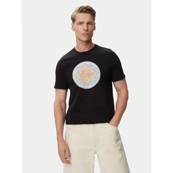 Guess Guess T-shirt M6GI48 K3583 Crna Regular Fit
