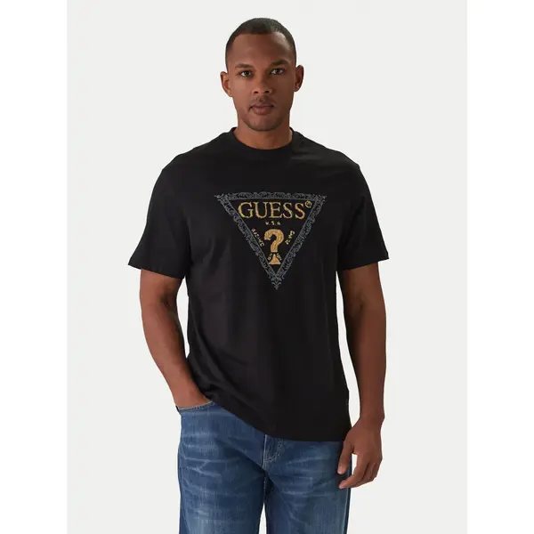 Guess Guess T-shirt M6RI15 I3Z14 Crna Regular Fit