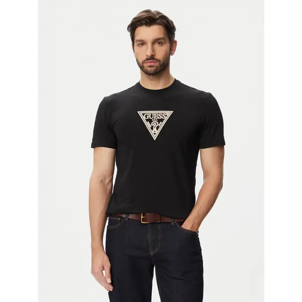 Guess Guess T-shirt M6YI40 K4226 Crna Slim Fit