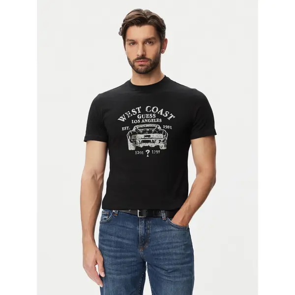 Guess Guess T-shirt M6YI44 K4230 Crna Slim Fit
