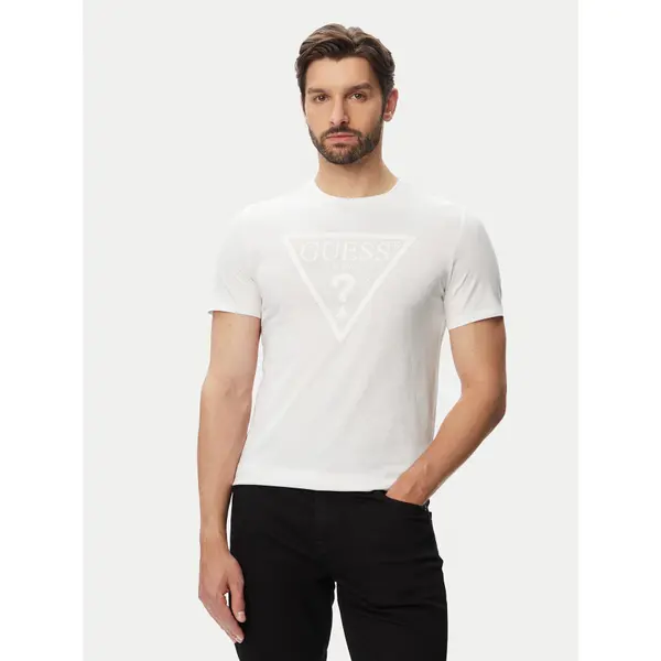 Guess Guess T-shirt M6YI71 K3745 Bijela Slim Fit