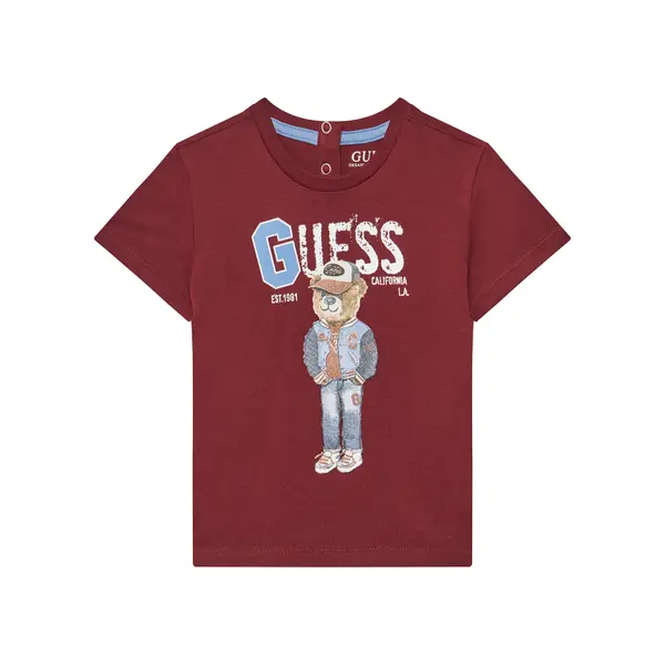Guess Guess T-shirt N5YI22 K8HM4 Tamnocrvena Regular Fit