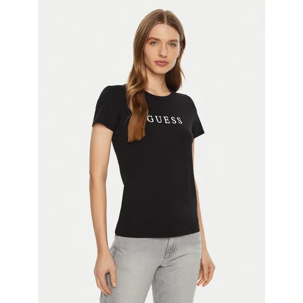 Guess Guess T-shirt O5RI01 KBBU1 Crna Slim Fit