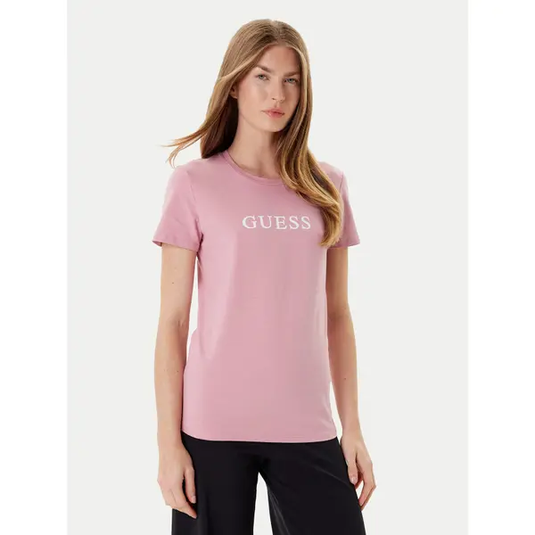 Guess Guess T-shirt O5RI01 KBBU1 Ružičasta Regular Fit