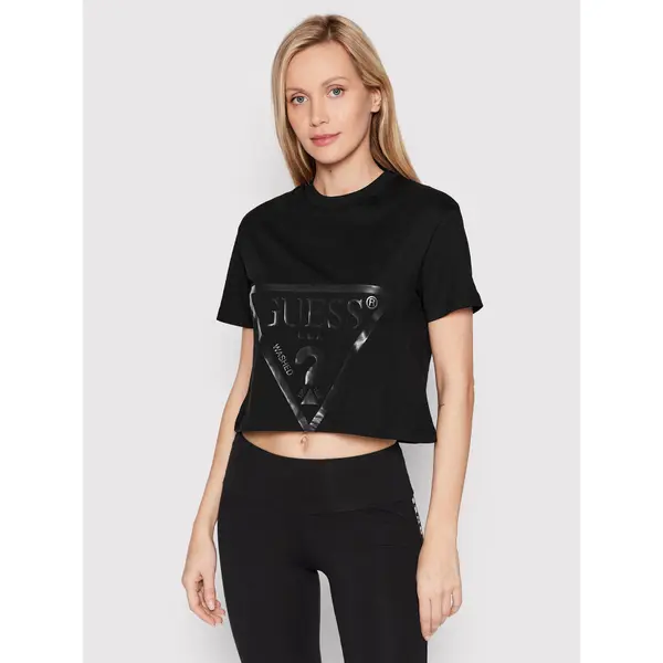 Guess Guess T-shirt V2YI06 K8HM0 Crna Regular Fit