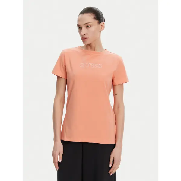Guess Guess T-shirt V3BI11 J1314 Narančasta Regular Fit
