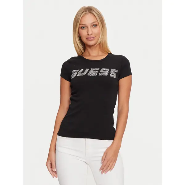 Guess Guess T-shirt V4BI16 KCIV1 Crna Regular Fit