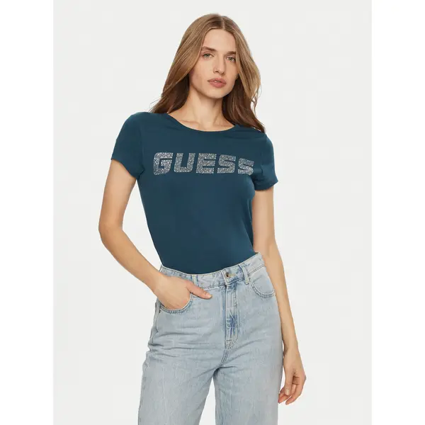 Guess Guess T-shirt V4BI16 KCIV1 Plava Regular Fit