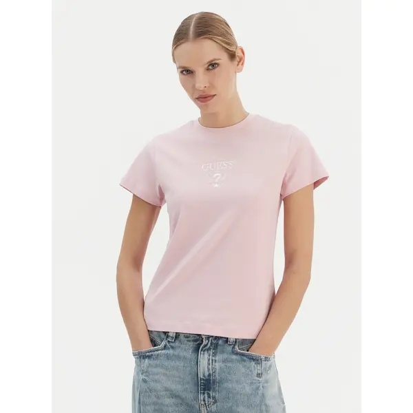 Guess Guess T-shirt V4YI21 KCDH1 Ružičasta Regular Fit