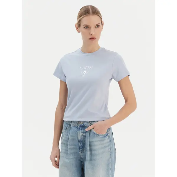 Guess Guess T-shirt V4YI21 KCDH1 Svijetloplava Regular Fit