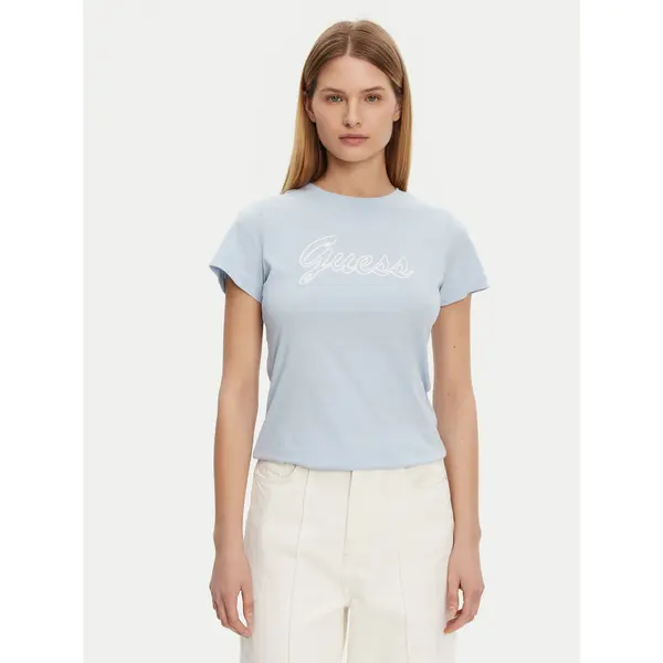 Guess Guess T-shirt V5GI02 K9RM1 Svijetloplava Slim Fit