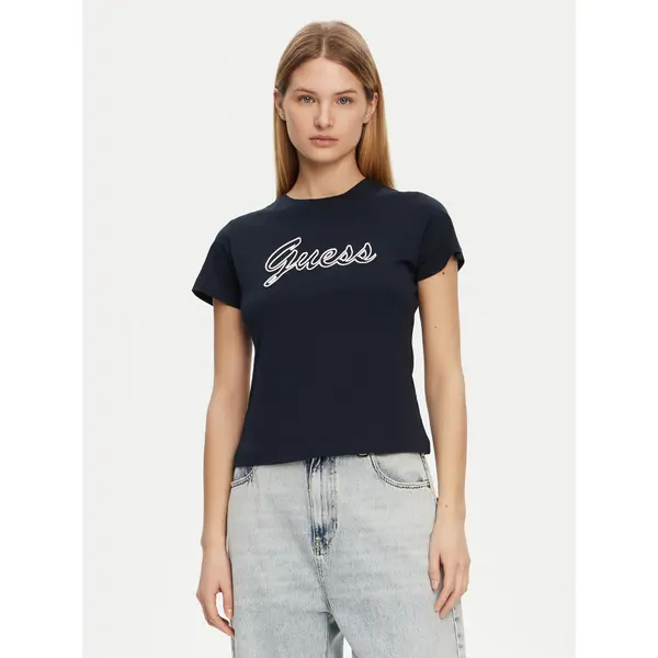 Guess Guess T-shirt V5GI02 K9RM1 Tamnoplava Slim Fit