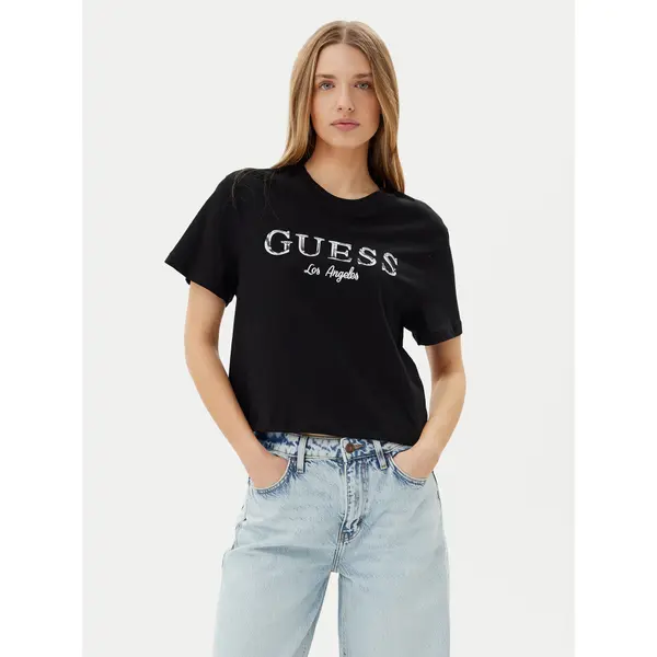 Guess Guess T-shirt V5GI09 K9RM1 Crna Regular Fit