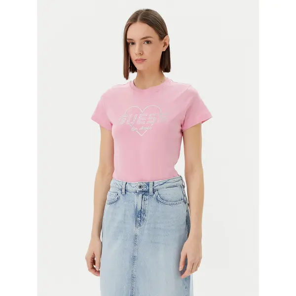 Guess Guess T-shirt V5GI10 K9RM1 Ružičasta Regular Fit