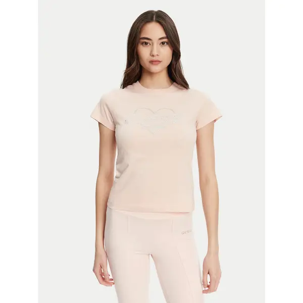 Guess Guess T-shirt V5GI10 K9RM1 Ružičasta Regular Fit