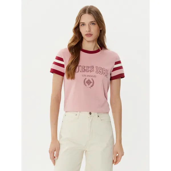Guess Guess T-shirt V5RI00 KA260 Ružičasta Regular Fit