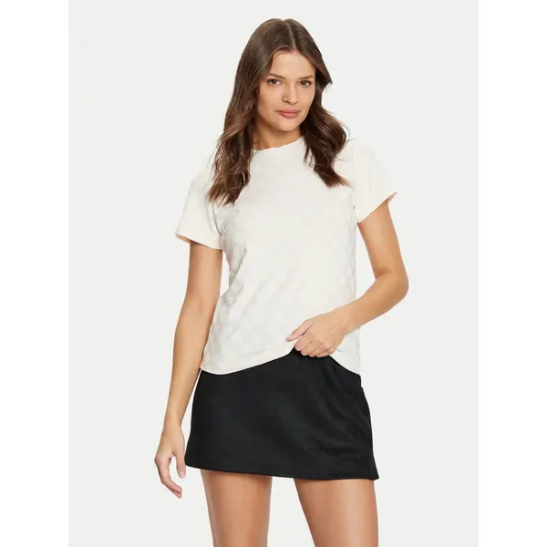 Guess Guess T-shirt V5RI02 KCLG2 Écru Regular Fit