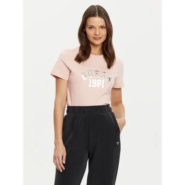Guess Guess T-shirt V5RI06 I3Z14 Ružičasta Regular Fit