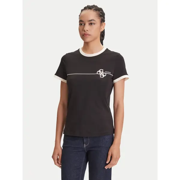 Guess Guess T-shirt V5YI01 J1314 Crna Regular Fit