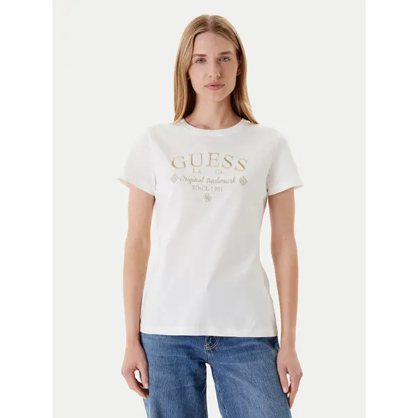 Guess Guess T-shirt V5YI03 I3Z14 Bijela Regular Fit