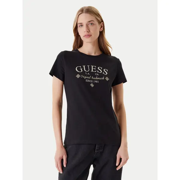 Guess Guess T-shirt V5YI03 I3Z14 Crna Regular Fit
