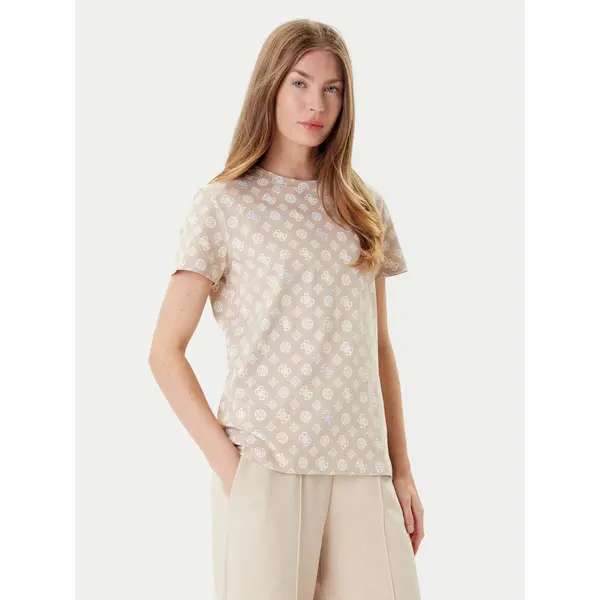 Guess Guess T-shirt V5YI04 I3Z14 Bež Regular Fit