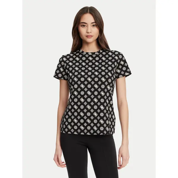 Guess Guess T-shirt V5YI04 I3Z14 Crna Regular Fit