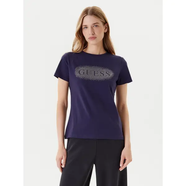 Guess Guess T-shirt V5YI08 J1314 Tamnoplava Regular Fit